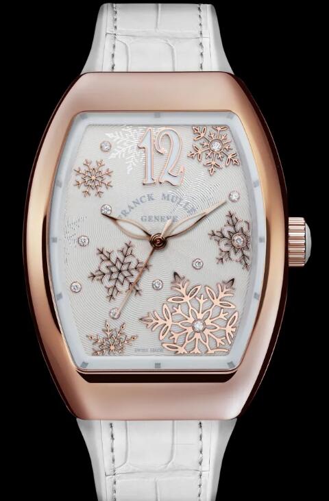 Best FRANCK MULLER Vanguard Snowflake V 32 SC AT FO SNOWFLAKE IND CD (BC) rose gold Replica Watch